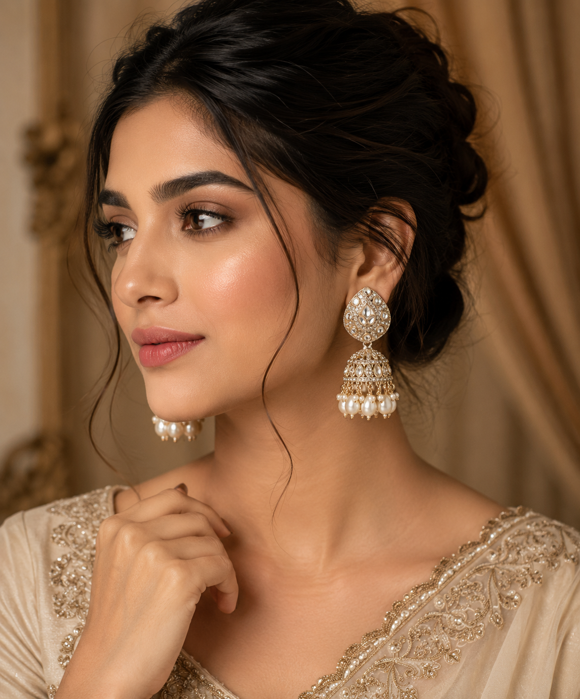 Pearl Jhumka| Elegant Ethnic Earrings for Women