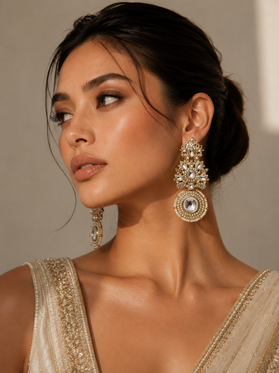 Pearl Veil Royal Danglers | Elegant Pearl Earrings for Women