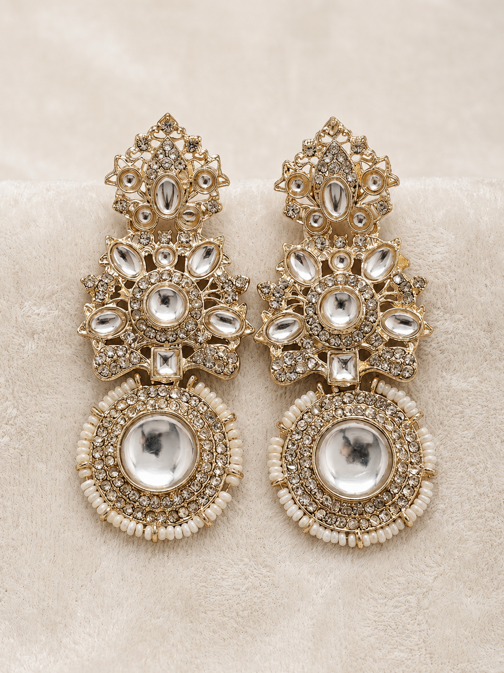 Pearl Veil Royal Danglers | Elegant Pearl Earrings for Women