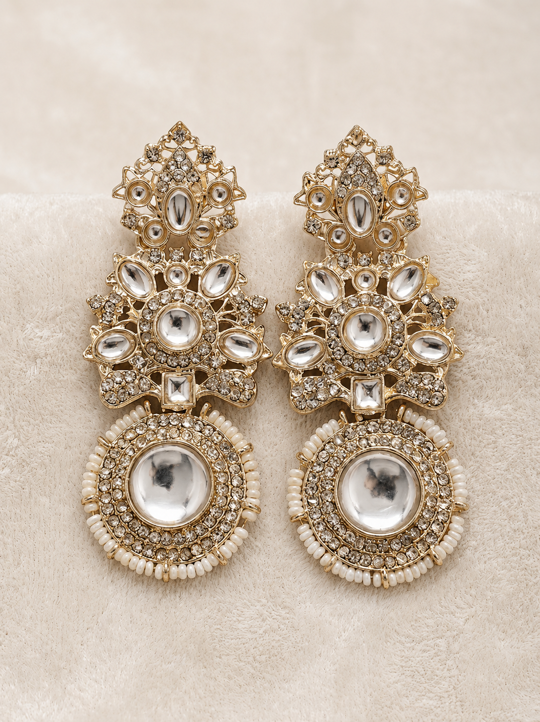 Pearl Veil Royal Danglers | Elegant Pearl Earrings for Women