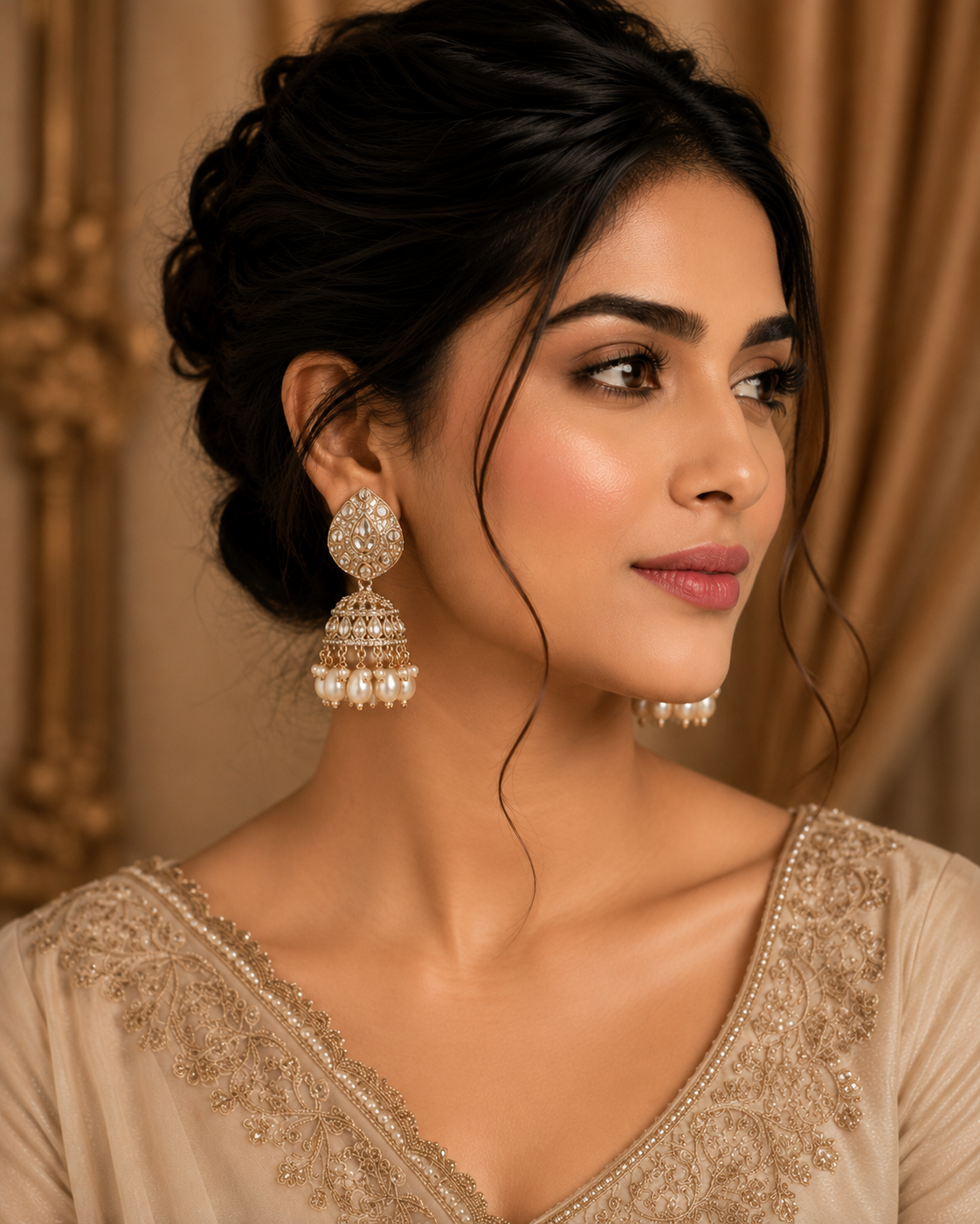 Pearl Jhumka| Elegant Ethnic Earrings for Women