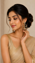 Anushri Swarn Mayuri Chandbalis | Elegant Ethnic Earrings for Women