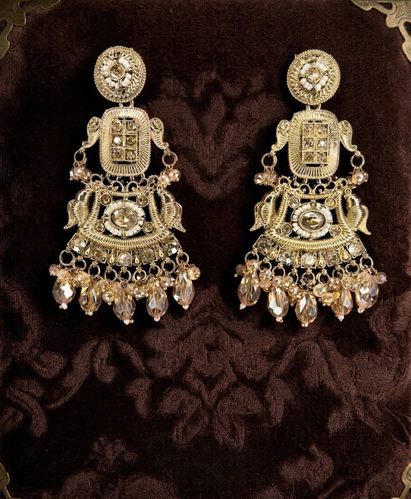 The Heritage Glow Dangles | Elegant Ethnic Dangle Earrings for Women