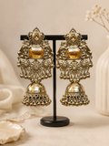 Royal Kundan Tassel Jhumka | Elegant Kundan Earrings for Women