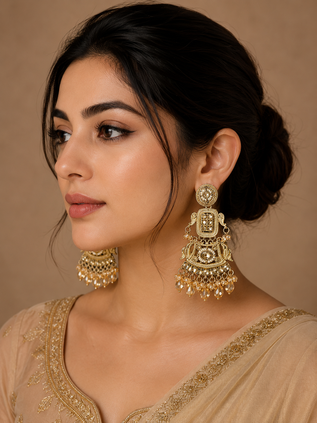 The Heritage Glow Dangles | Elegant Ethnic Dangle Earrings for Women