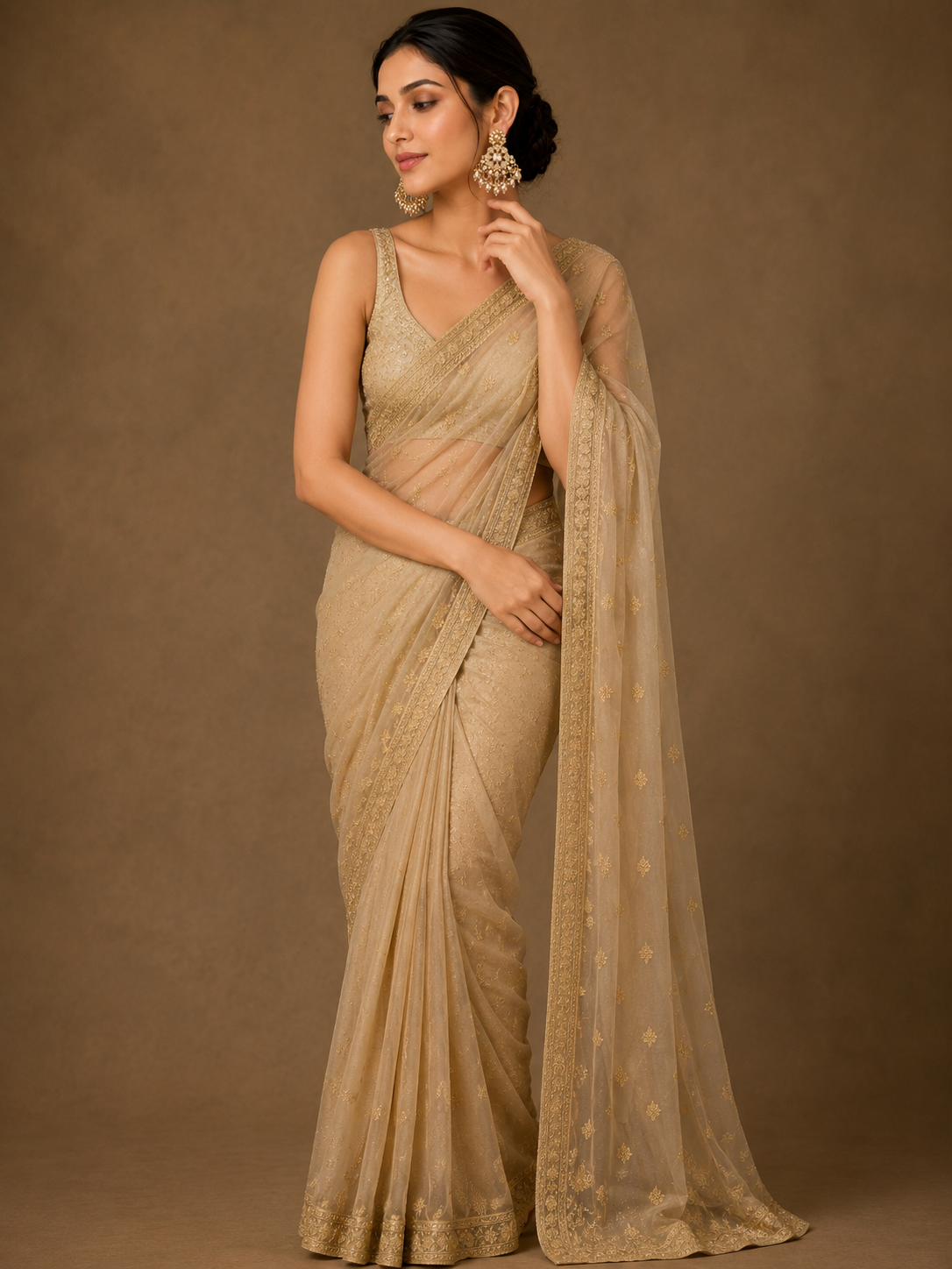 Miraya Crystal Chandbalis | Elegant Ethnic Earrings for Women