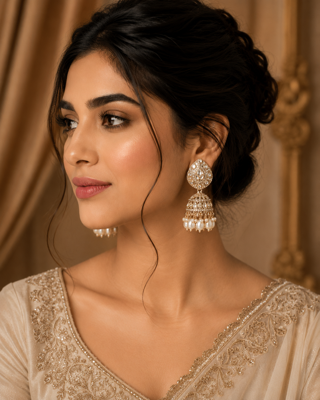 Pearl Jhumka| Elegant Ethnic Earrings for Women