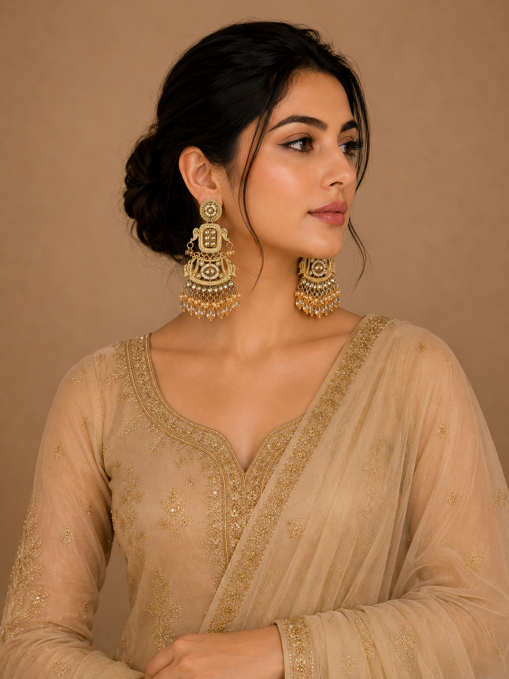 The Heritage Glow Dangles | Elegant Ethnic Dangle Earrings for Women