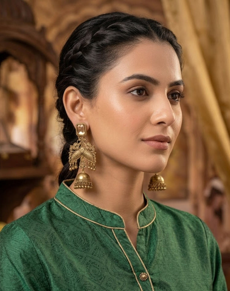 Vedangi Drops | Elegant Ethnic Earrings for Women