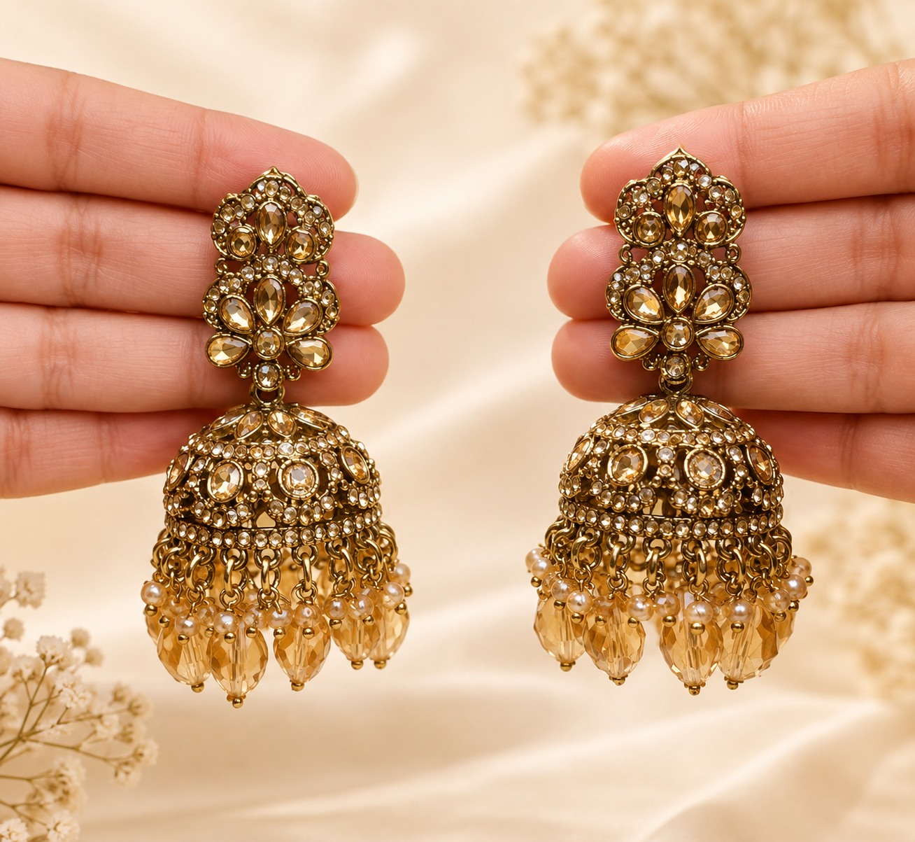 Anushri Vaibhavī Jhumka| Elegant Ethnic Earrings for Women