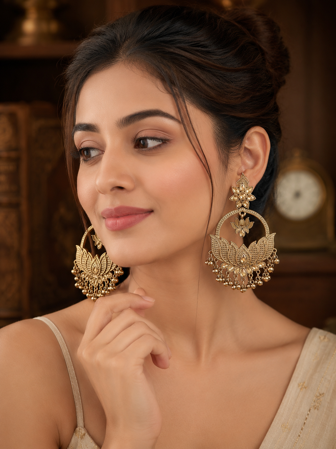 Royal Petal Earrings| Elegant Ethnic Earrings for Women