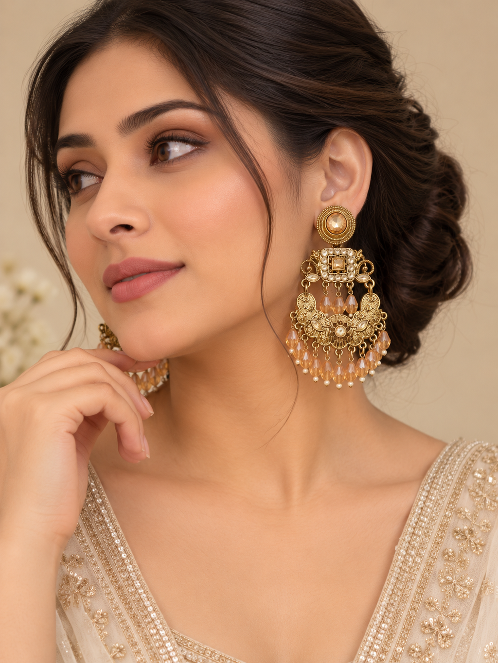 Suvarna Noor Earrings| Elegant Ethnic Earrings for Women