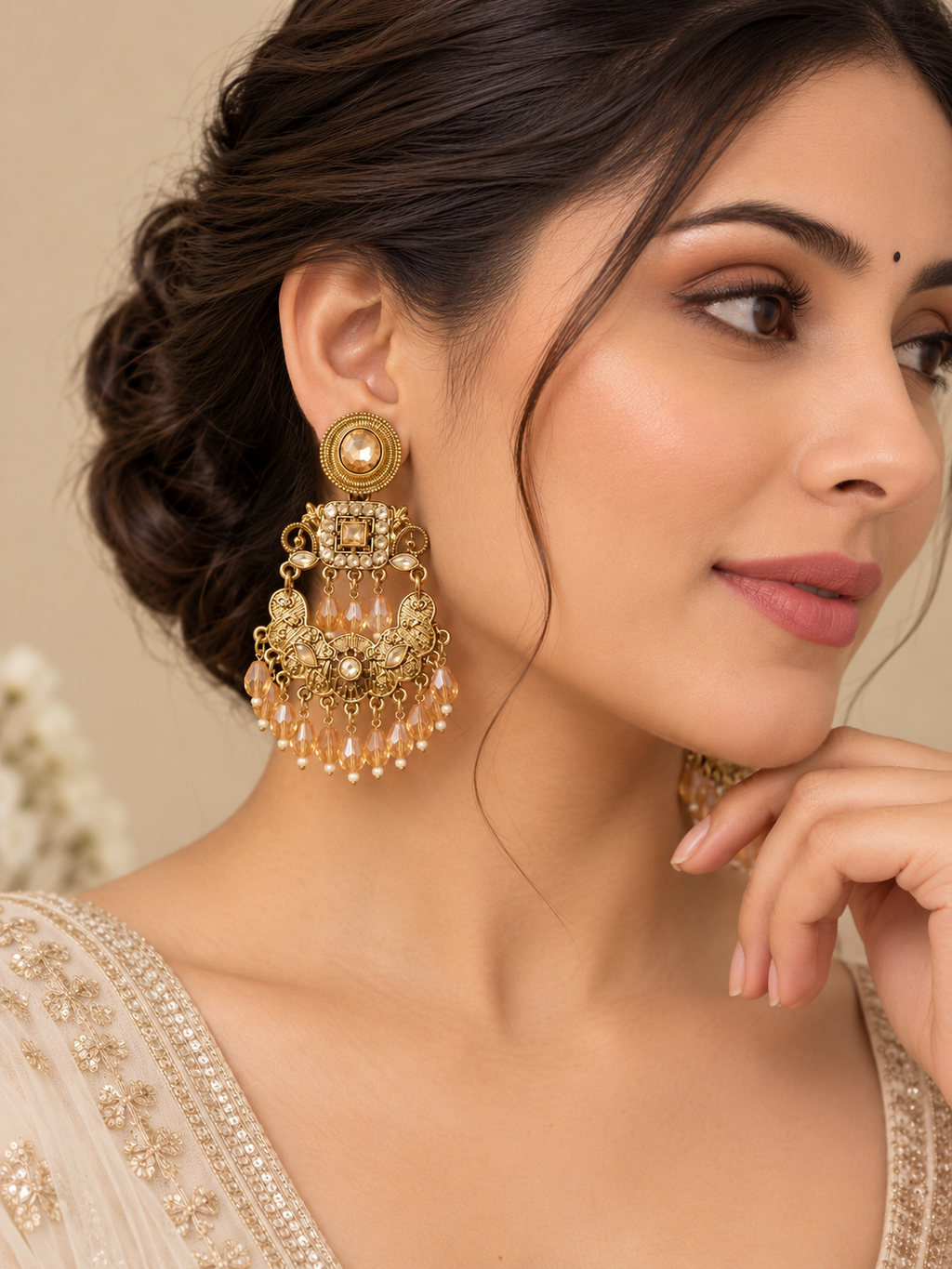 Suvarna Noor Earrings| Elegant Ethnic Earrings for Women