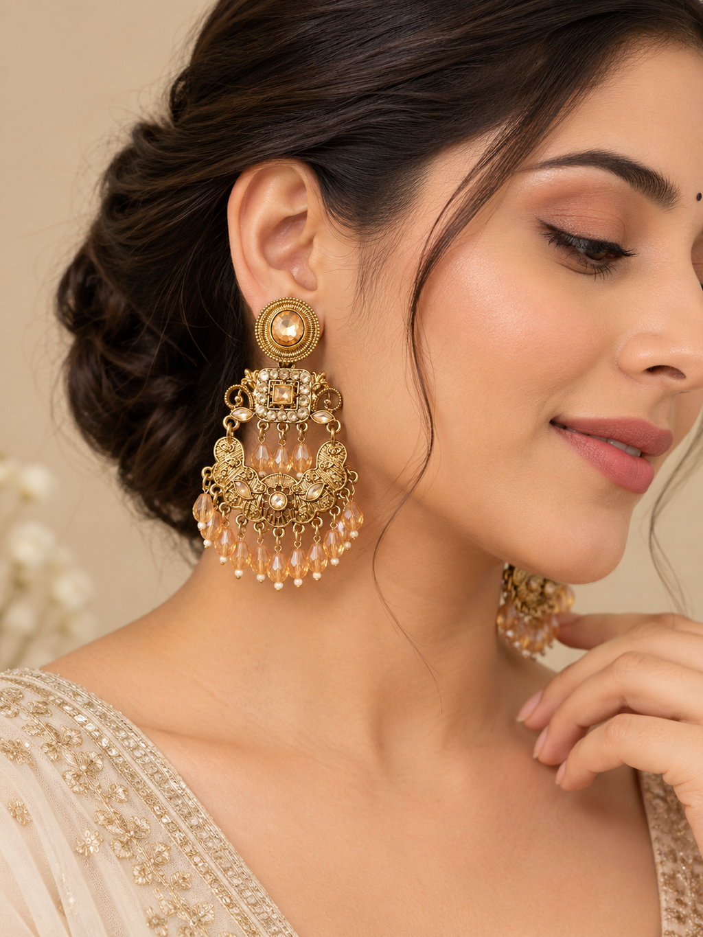 Suvarna Noor Earrings| Elegant Ethnic Earrings for Women