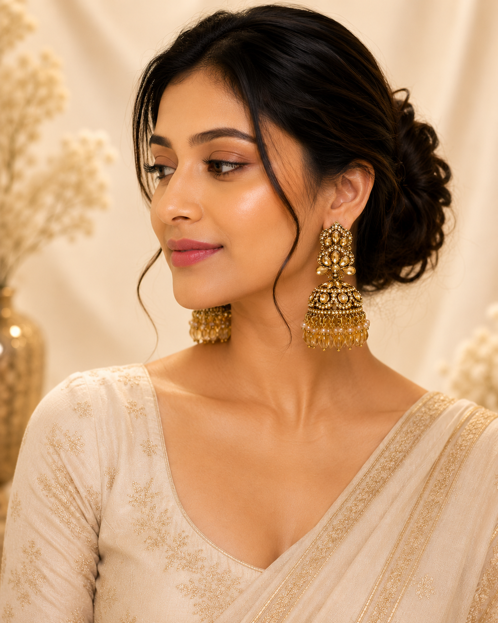 Anushri Vaibhavī Jhumka| Elegant Ethnic Earrings for Women